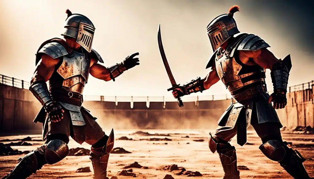post-apocalyptic gladiator fighting game