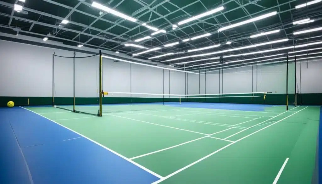 Proper lighting in indoor badminton court