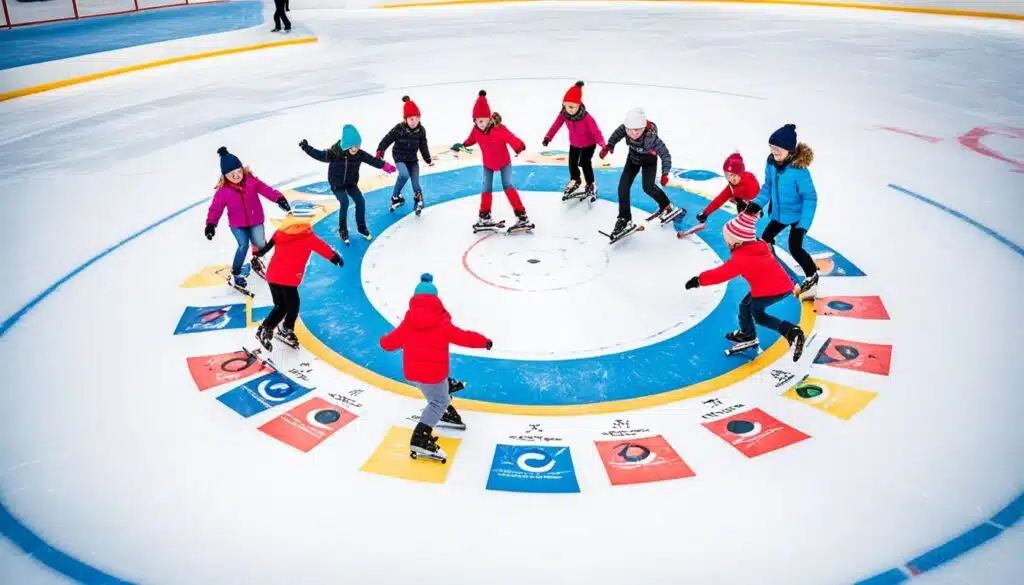 age-appropriate ice skating games