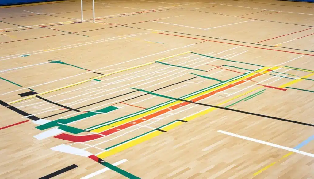 badminton court markings